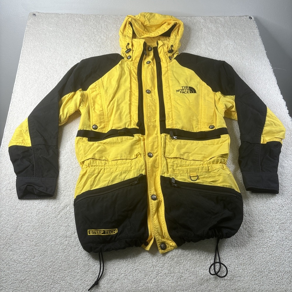 The North Face Steep Tech Jacket Men's XL Zip Up Hiking‎ Grand Yellow READ